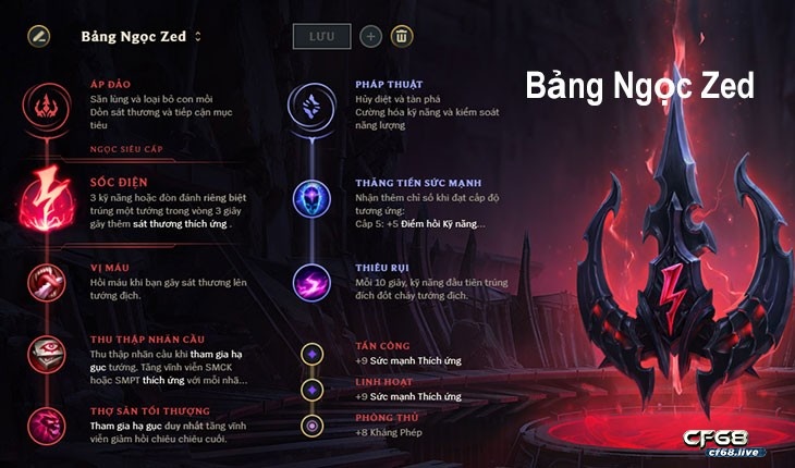 Bang ngoc cho zed