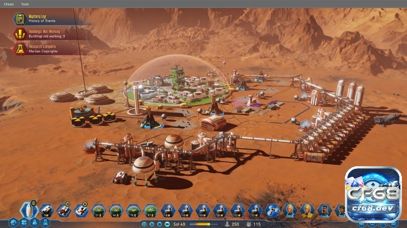 Cốt truyện hấp dẫn của game Surviving Mars sẽ đưa bạn vào cuộc phiêu lưu khám phá và xây dựng một tương lai mới trên Sao Hoả