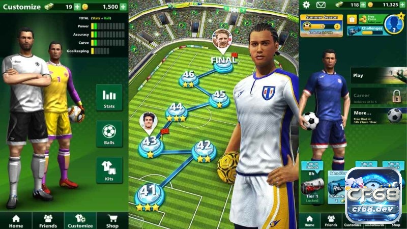 Chế độ chơi trong game thể thao đa dạng