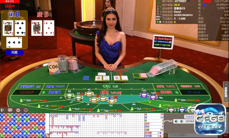 Live Baccarat trực tuyến dưới sự phục vụ của các cô nàng Dealer vô cùng xinh đẹp