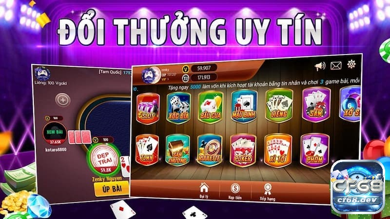 Giao diện đơn giản giúp người chơi có thể tải và trải nghiệm dễ dàng qua các thiết bị chơi game