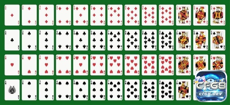 Quy định độ lớn của 52 lá bài
