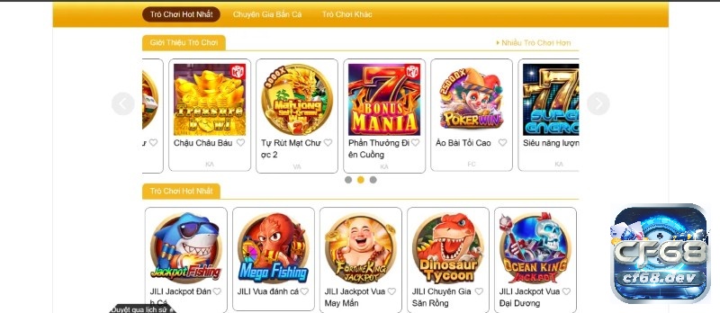 Các trang web của game bắn cá ăn tiền luôn cung cấp cho anh em game thủ nhiều trò chơi phong phú và đa dạng