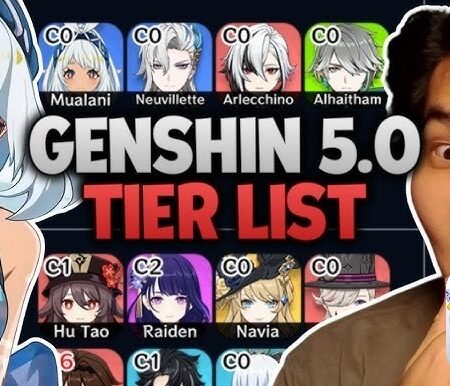 Tier list genshin impact 2025: Bảng xếp hạng nhân vật mới nhất