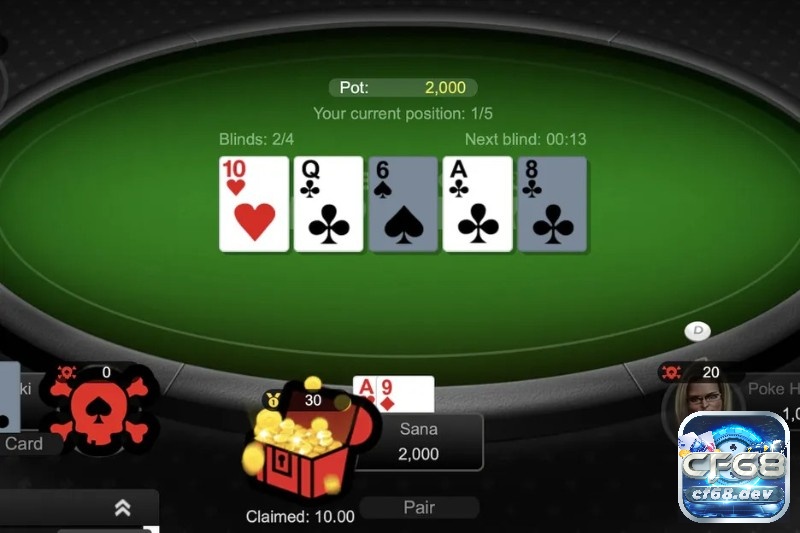 Xác định thắng trong poker khi cược tố 4 vòng và sở hữu giá trị bài lớn nhất
