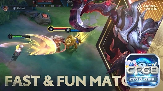 Arena of Valor là game MOBA di động mượt mà với nhiều tướng và trận đấu kịch tính