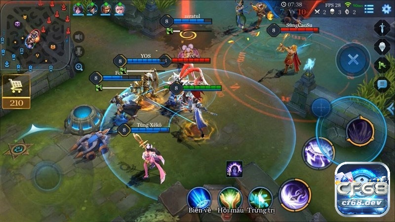 Game MOBA nhiều người chơi kết hợp strategic thinking và team coordination với hàng trăm heroes với mechanics khác nhau, item builds phức tạp và meta game thay đổi liên tục