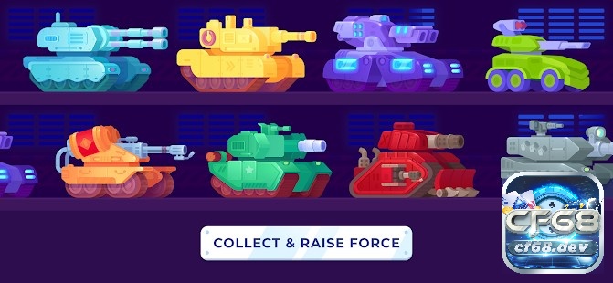 Mỗi chiếc xe tăng trong Tank Stars đều có phong cách và kỹ năng riêng, đa dạng hóa chiến thuật