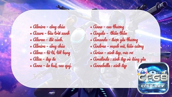 Những tên game nữ dễ thương sẽ giúp bạn lan tỏa sự vui tươi, gần gũi và đáng yêu trong từng cuộc chơi.