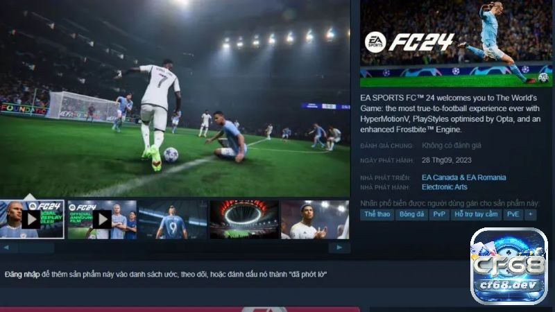EA SPORTS FC 24 là lựa chọn hoàn hảo cho ai muốn trải nghiệm game đá bóng hay trên PC với bản quyền đầy đủ và đồ họa ấn tượng.