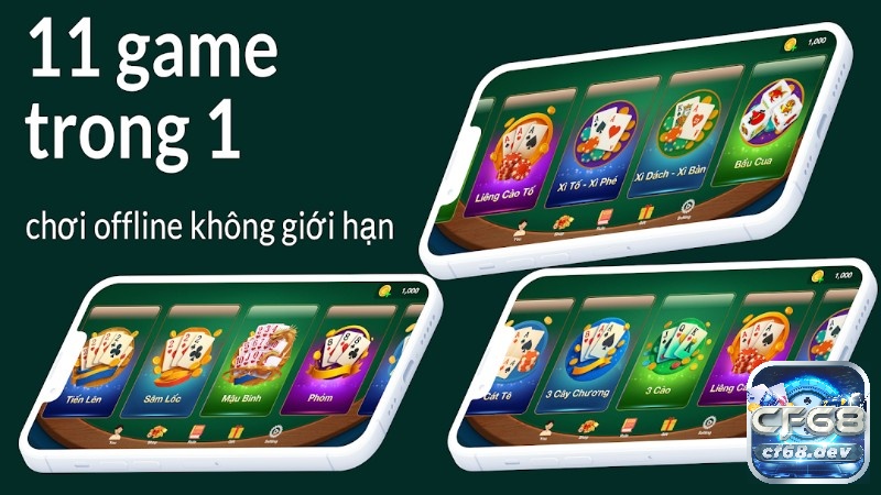 Ba Cây, Sâm Lốc, Mậu Binh offline mang đến trải nghiệm đa dạng cho mọi người chơi.