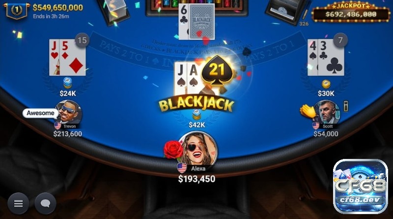 Blackjack iOS kịch tính với mục tiêu đạt 21 điểm hấp dẫn người chơi.