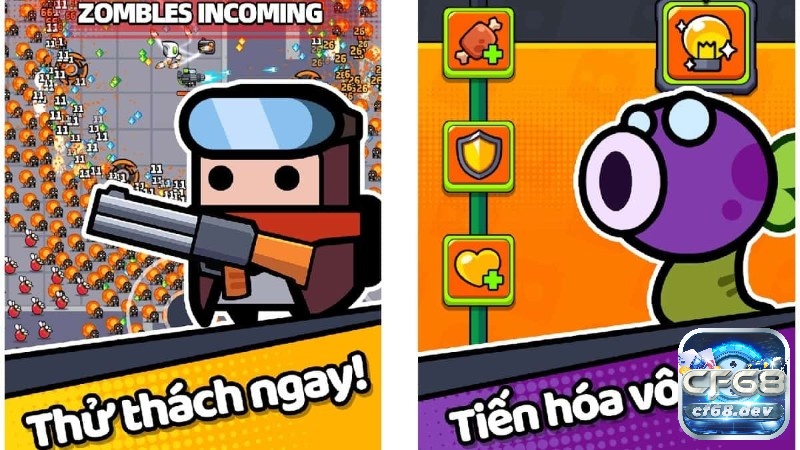Đối mặt với làn sóng quái vật khổng lồ và kết hợp kỹ năng để tạo combo hủy diệt.
