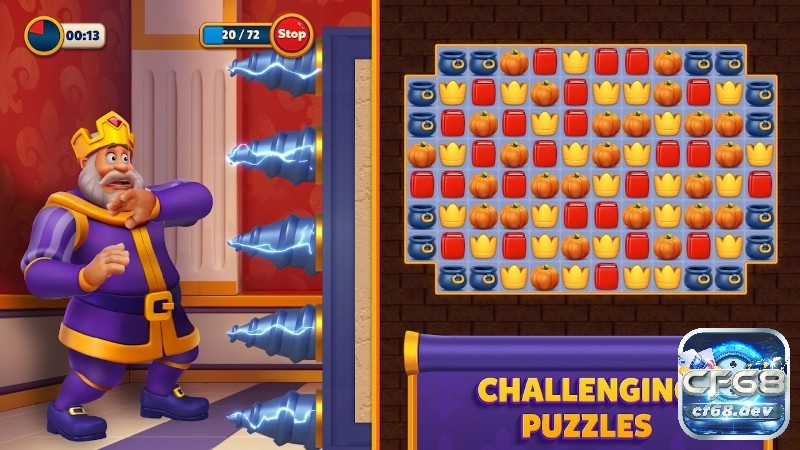 Game màn hình dọc online về trò chơi match-3 mượt mà với các màn chơi thông minh và giải đấu đội nhóm hấp dẫn.
