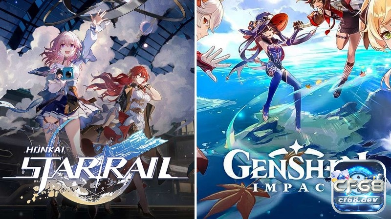 Genshin Impact và Honkai: Star Rail tái hiện thế giới rộng lớn với hiệu ứng đồ họa anime tuyệt đỉnh.
