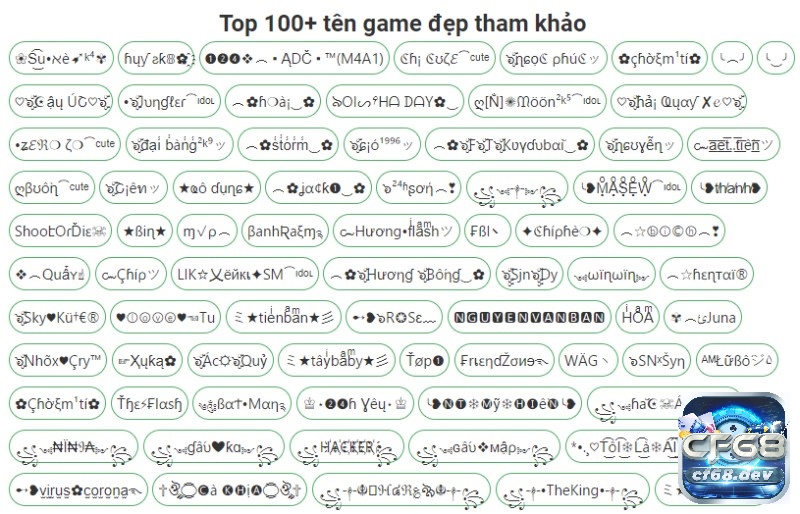Các tên hay trong game không chỉ là biệt danh mà còn là thương hiệu, giúp bạn nổi bật giữa cộng đồng game thủ