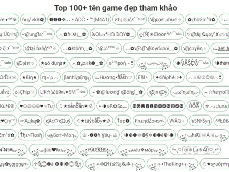 Các tên hay trong game độc đáo và ấn tượng cho game thủ